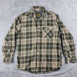 Anchorage Expedition Button Up Flannel Shirt Long Sleeve Mens Size M Medium